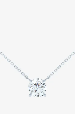 Halskette aus Weissgold und Diamant Floating Brilliant