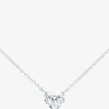 Halskette aus Weissgold und Diamant Floating Heart
