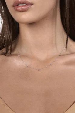 Halskette aus Weissgold und Diamanten Stardust