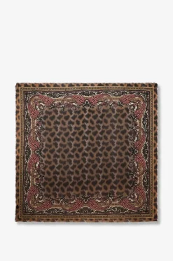 Halstuch aus Wolle und Kaschmir Paisley Leopard Aida