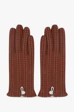 Handschuhe aus Leder mit Steppnähten