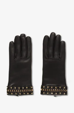 Handschuhe aus Leder mit Kettendetails Siloe