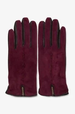 Handschuhe aus Nubukleder und Leder