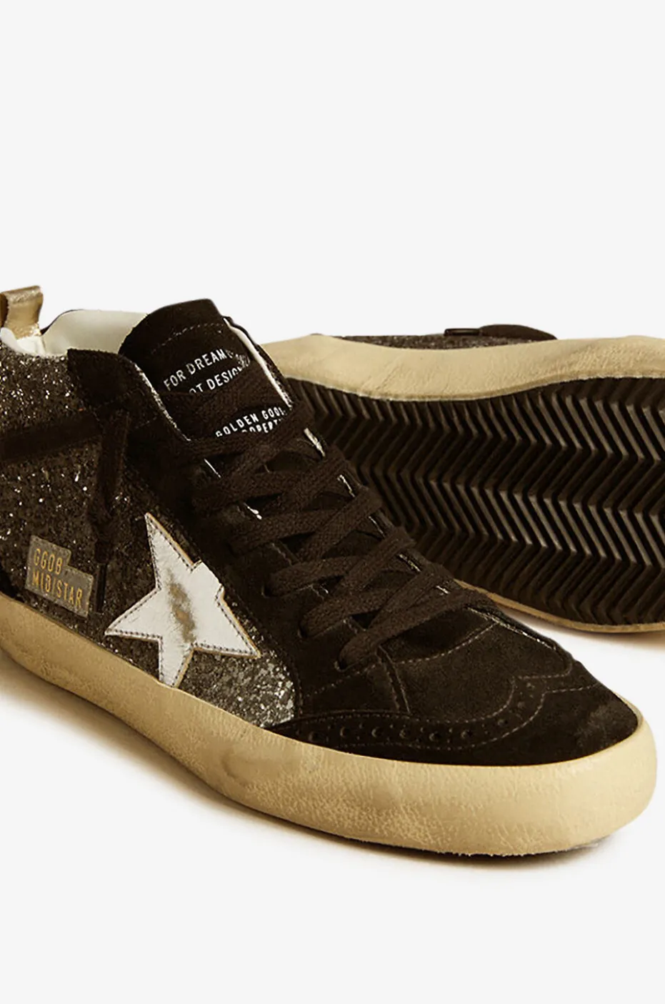 Hohe Glitter-Sneakers Mid Star