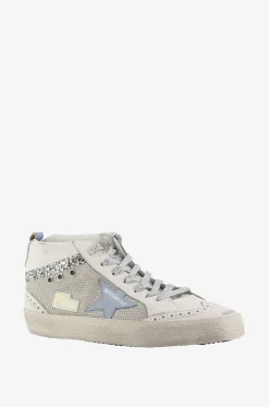 Hohe Materialmix-Sneakers mit Glitter Mid-Star