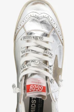 Hohe Metallic-Leder-Sneakers mit Wildleder Mid Star