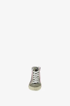 Hohe Sneakers aus Leder im Used-Look Slide