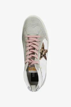Hose Used-Look-Sneakers aus Leder Mid-Star