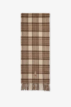 Karierter Schal aus Wolle Polo Bear