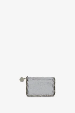 Kartenetui aus Metallic-Kunstwildleder Falabella