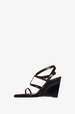 Keilsandalen aus Glattleder Cassandre 80