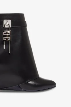 Keilstiefeletten aus Kalbsleder Shark Lock 90