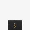 Kleine Brieftasche aus Grain-de-Poudre-Leder Cassandre Mixed Matelassé