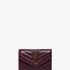 Kleine gesteppte Nappalederbrieftasche Cassandre