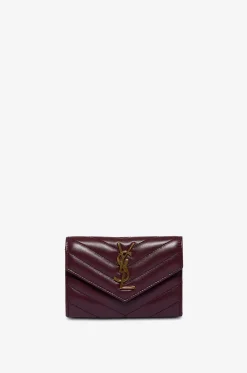 Kleine gesteppte Nappalederbrieftasche Cassandre
