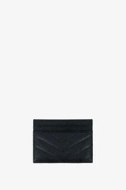 Kleines gestepptes Leder-Kartenetui Monogram