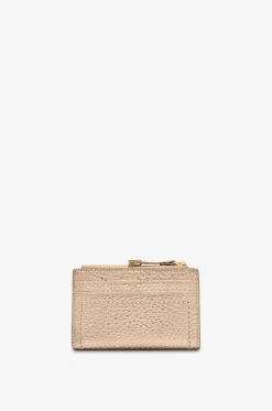 Kompakte Brieftasche aus genarbtem Leder mit Reissverschluss Bubble