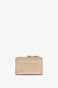 Kompakte Brieftasche aus genarbtem Leder mit Reissverschluss Bubble