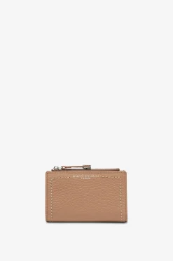 Kompakte Brieftasche aus genarbtem Leder mit Reissverschluss Bubble