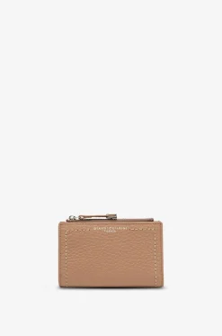 Kompakte Brieftasche aus genarbtem Leder mit Reissverschluss Bubble
