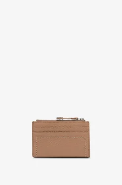 Kompakte Brieftasche aus genarbtem Leder mit Reissverschluss Bubble