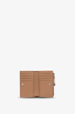 Kompakte Brieftasche aus genarbtem Leder mit Reissverschluss Bubble