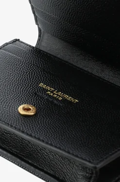 Kompakte gesteppte Brieftasche in Grain-de-Poudre-Textur Cassandre