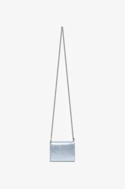 Kompakte Metallic-Brieftasche mit Kettengurt Falabella Shaggy Deer