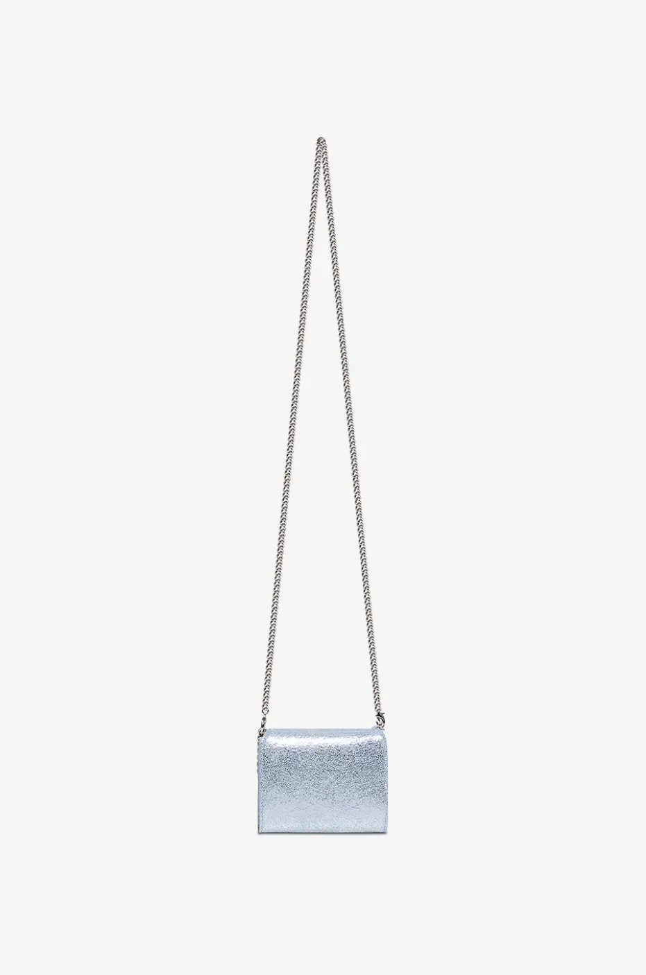 Kompakte Metallic-Brieftasche mit Kettengurt Falabella Shaggy Deer