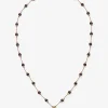 Kordelhalskette mit Amethyst und Topas Talisman Sriphala