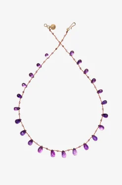 Kordelhalskette mit Amethyst Niilo