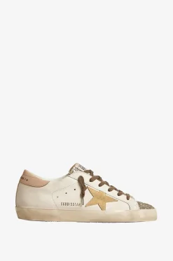 Kunstleder-Sneakers mit Glitter Super Star Bio Based