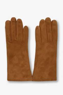 Kurze Wildlederhandschuhe mit Kaschmirfutter