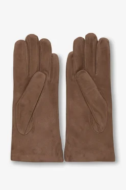 Kurze Wildlederhandschuhe mit Kaschmirfutter
