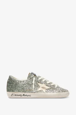 Ledersneaker mit Paillettenbesatz Super-Star