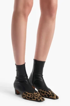 Lederstiefeletten mit Leo-Detail Nevada Stretch 40
