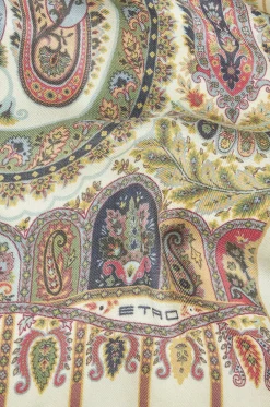 Leichter Kaschmir- und Seidenschal mit Paisley-Motiv