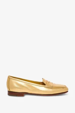 Loafer aus metallisiertem Leder Carla