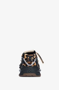 Materialmix-Keilsneakers mit Leo-Print Airmaster