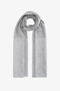 Maxi-Strickschal aus Platinum-Faden mit Pailletten