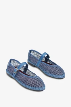Mesh-Riemchenballerinas Isabella Blue