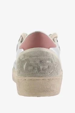 Metallic-Sneakers mit rosa Stern Ball Star