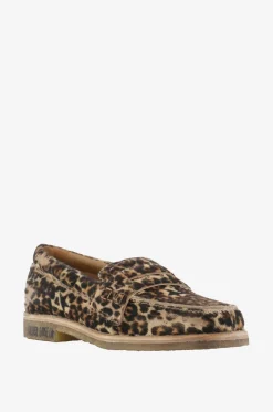 Mokassins aus Kalbshaar-Leder mit Leo-Print Loafer Classic