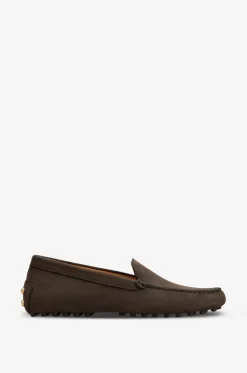 Mokassins aus Kalbsnubukleder mit goldenen Nieten Gommino Tod's