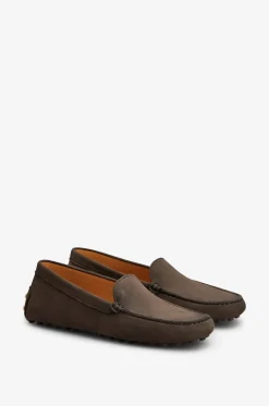 Mokassins aus Kalbsnubukleder mit goldenen Nieten Gommino Tod's