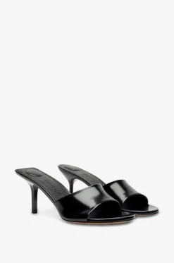Mules mit Pfennigabsatz aus Lackleder Les Mules Cubisto
