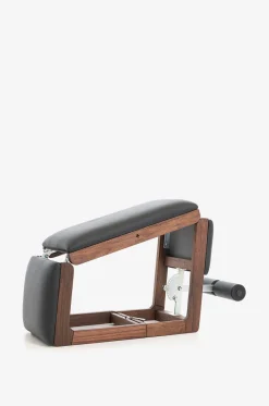 Multifunktionale 3-in-1-Bauchtrainerbank aus Nussbaum und Leder