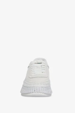 Niedrige Glatt- und Wildledersneakers Nama