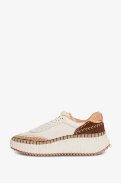 Niedrige Glatt- und Wildledersneakers Nama