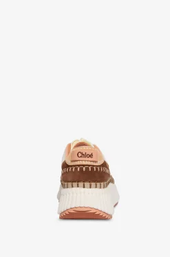 Niedrige Glatt- und Wildledersneakers Nama